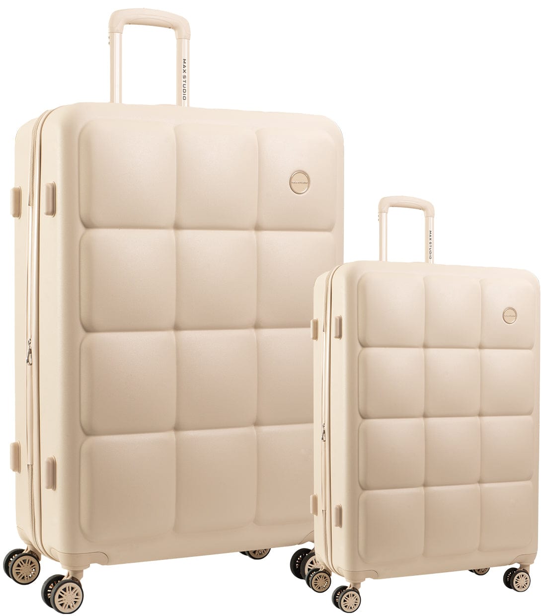 Max Studio The Square Embossed ABS 2-Piece Hard-Sided Luggage Set