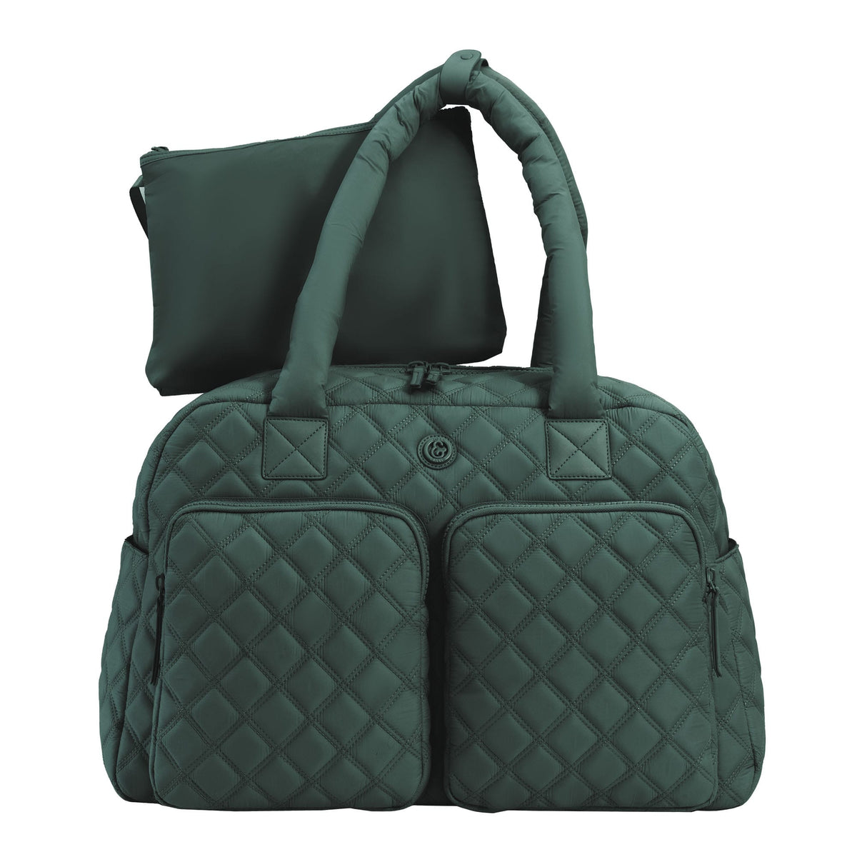 Joan & David Two Pocket Diamond Quilted 22 in. Duffel Bag