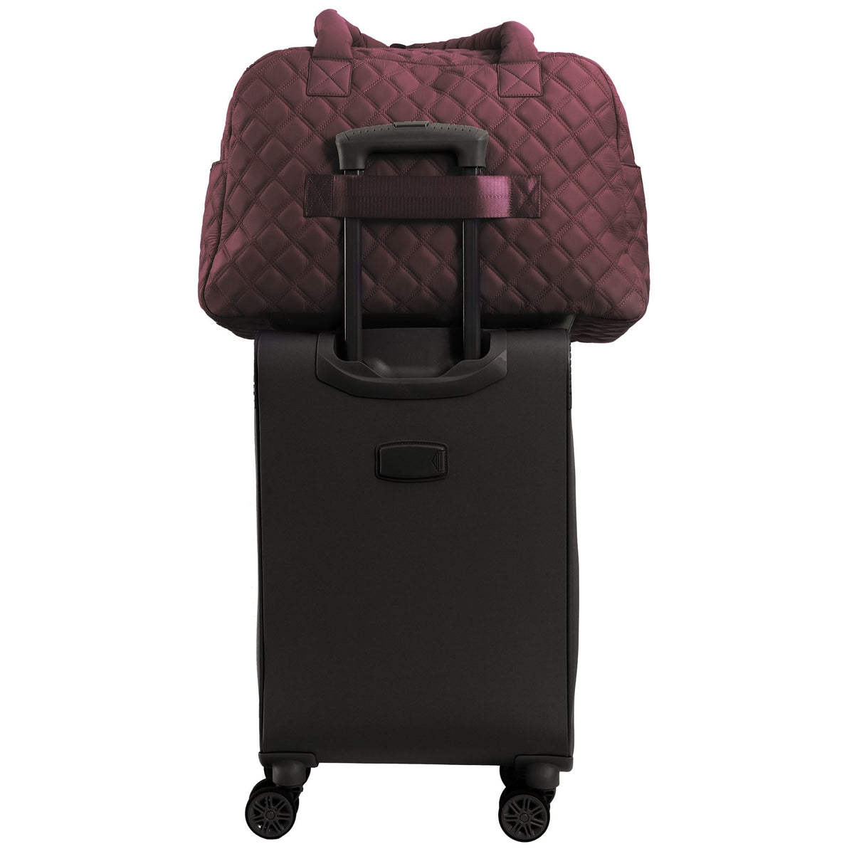 Joan & David Two Pocket Diamond Quilted 22 in. Duffel Bag