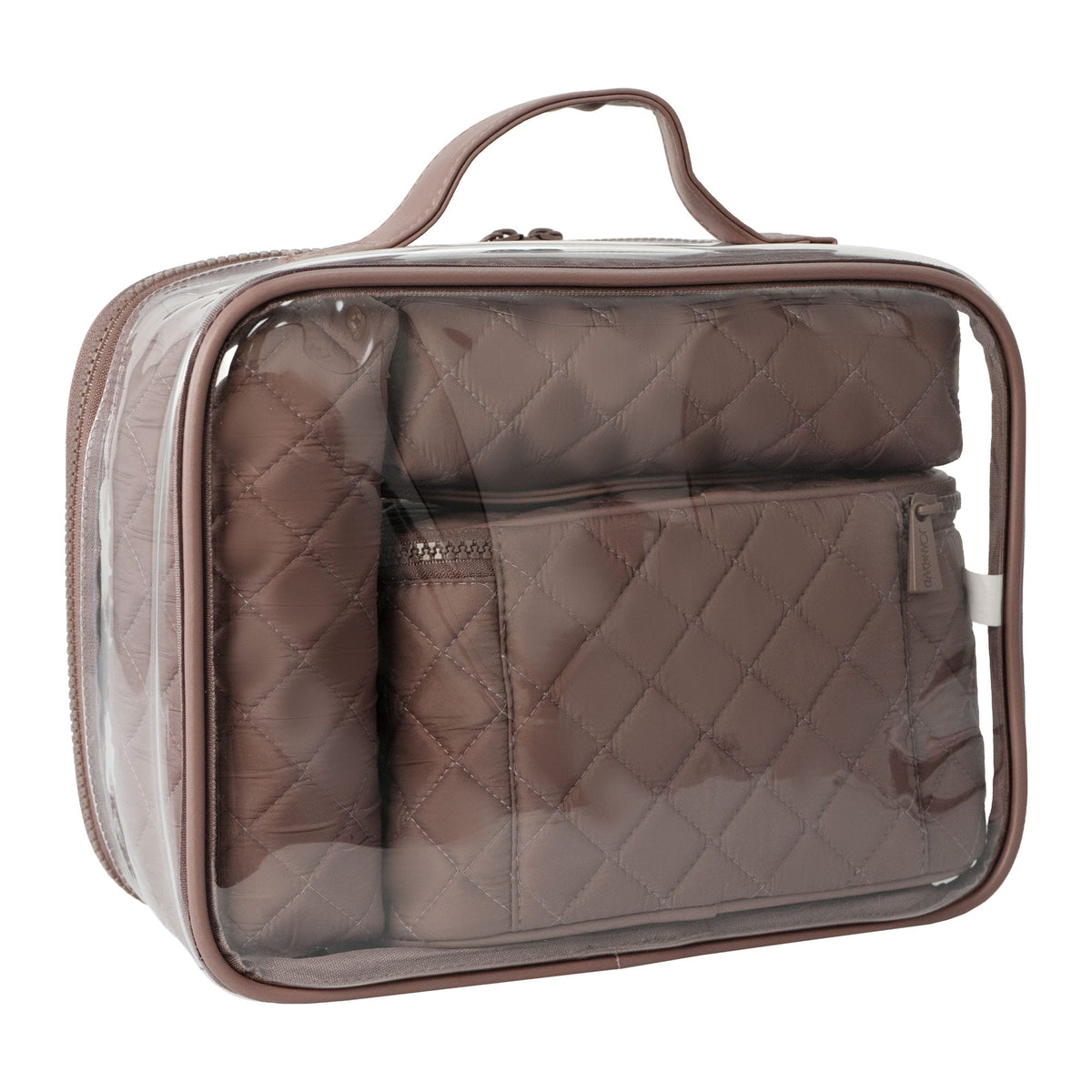 Joan & David The Diamond Quilted Nylon 4 Piece Toiletry Set