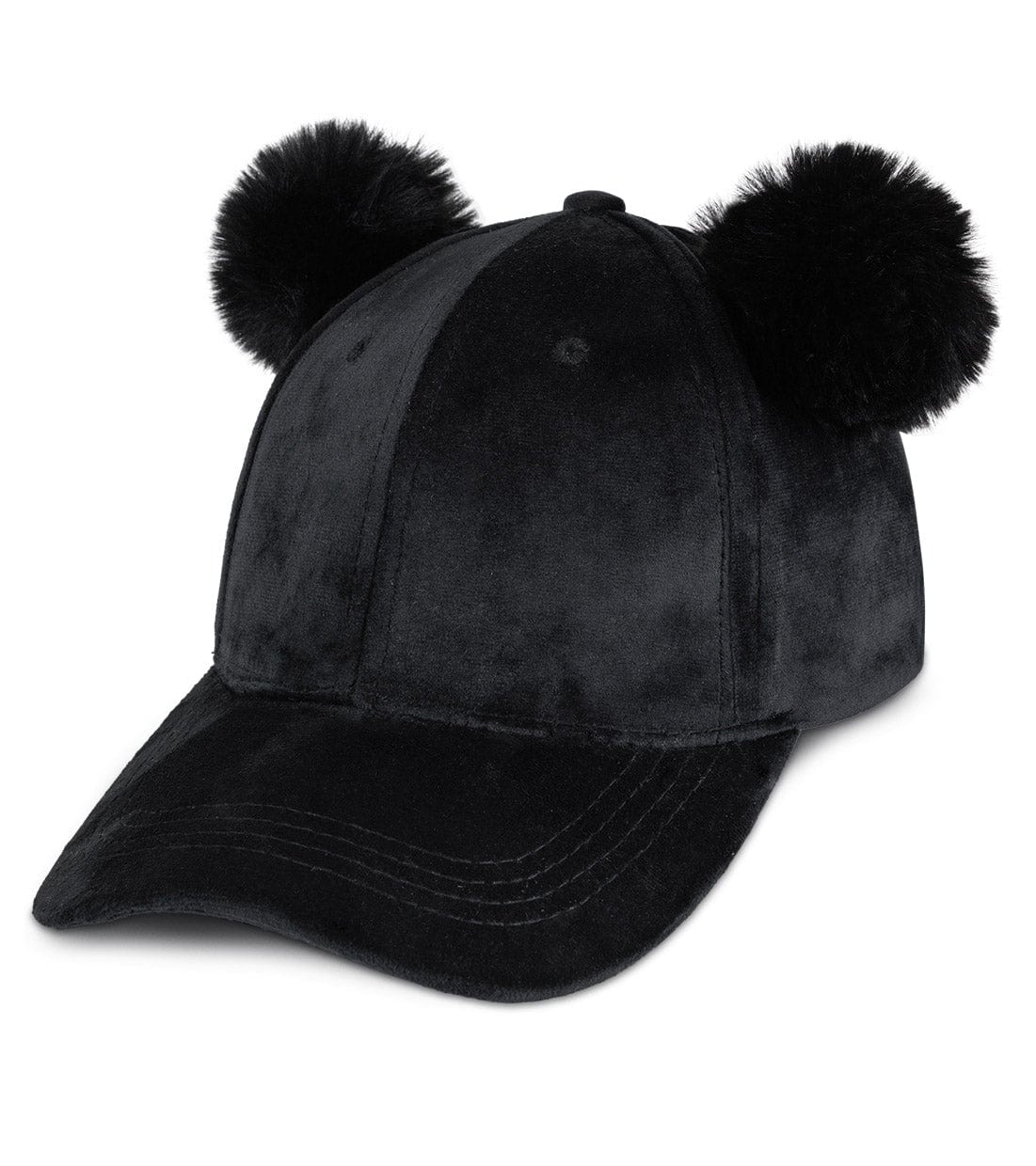 Magid Velvet Dual Pom Pom Baseball Cap